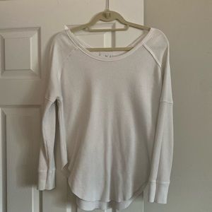 Aritiza Tna White Baby Waffle Long sleeve shirt